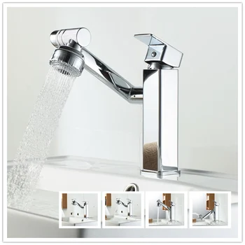 

Basin Faucet Bathroom Sink Faucet Single Handle Hole Chrome Faucet Basin Taps Deck Vintage Wash Hot Cold Mixer Tap Crane HY-1743