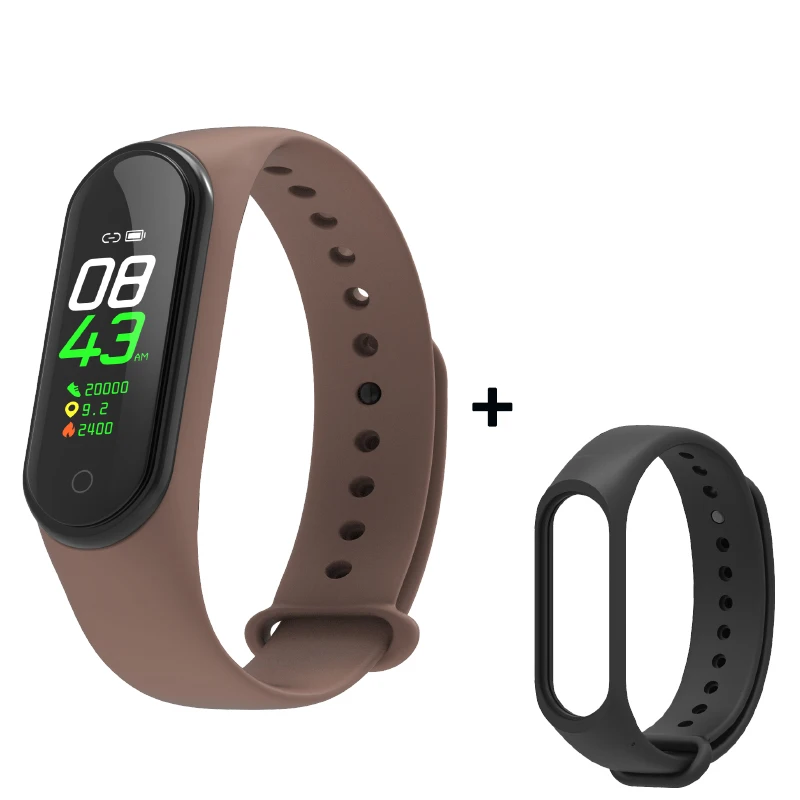 As shown 21 M4 смарт-браслет спортивный водонепроницаемый фитнес-браслет SmartBand дает дополнительный ремень кровяное давление пульсометр для мужчин женщин детей - Цвет: As shown 21