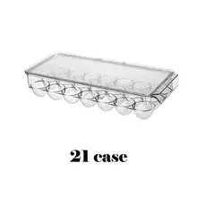 Kitchen Refrigerator Storage Box Egg Storage Box Rectangular Transparent Compartment Box With Lid Egg Box