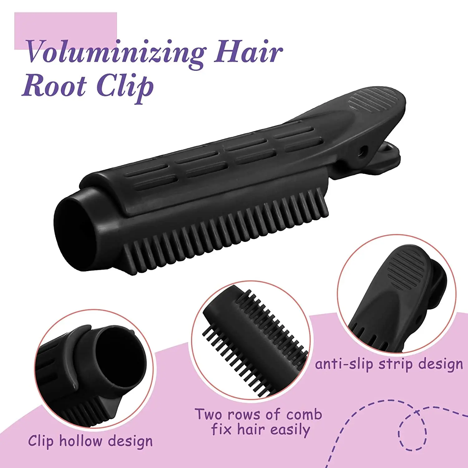 18 Pieces Voluminizing Hair Root Clip Natural Fluffy Hair Clip Root Curler Roller Self Grip Volume Curler