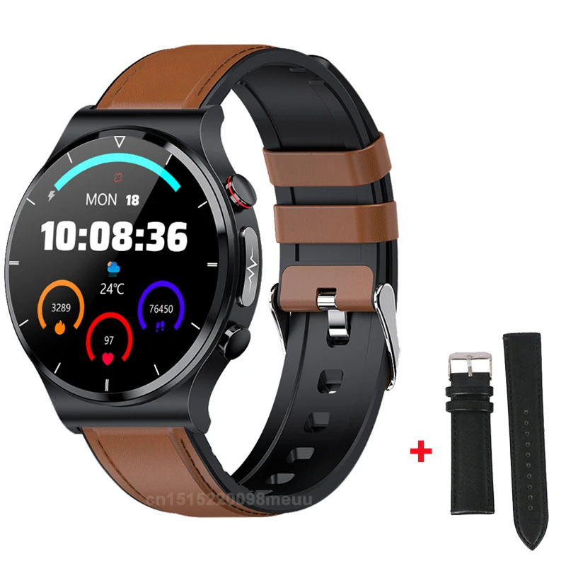 E88 Smart Watch Men Watch 1.32 inch Screen EGG Collector IP68 Waterproof BodyTemperature Wireless charger Watches PK E80 E86 