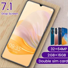 Nouveauté A60 2 go RAM 32 go ROM Android 9.0 4000mAh Smartphone 6.3 pouces d'écran de Baisse de l'eau 8MP + 16MP DOUBLE Caméra de Téléphone portable 