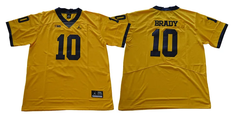 1 Мужские майки Michigan Brady 10 - Цвет: 1