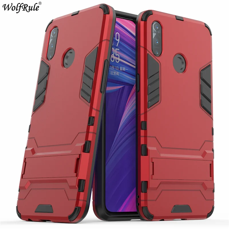 Чехол для Oppo Realme 3 противоударный резиновый силиконовый армированный жесткий