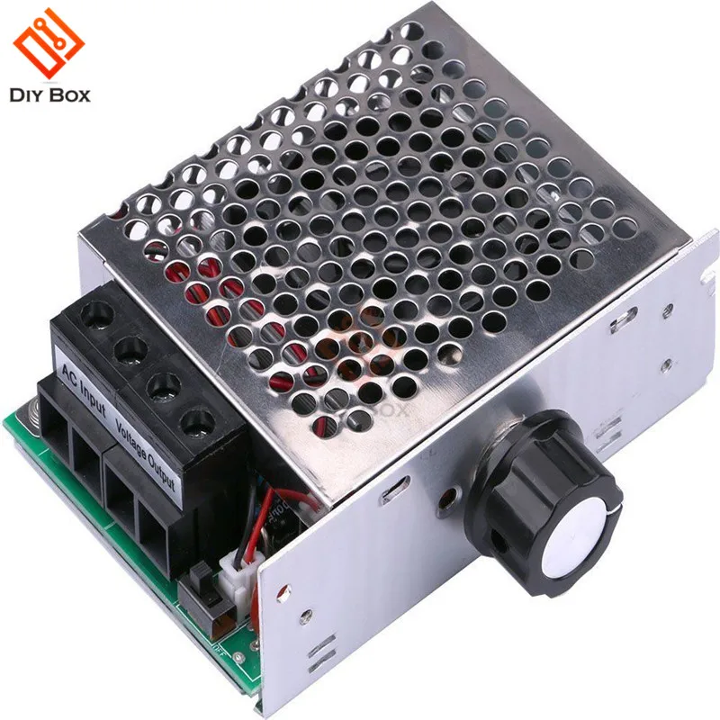 AC220V 10000 Вт электронный регулятор напряжения высокой мощности SCR регулятор напряжения регулятор скорости затемнения Термостат Регулятор скорости