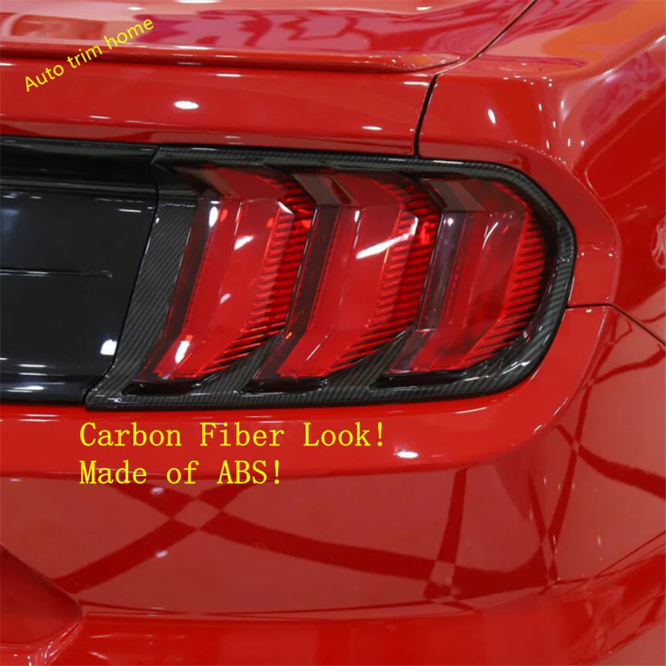 Lapetus задний фонарь задние фары для багажника Накладка для Ford Mustang ABS углеродное волокно/авто аксессуары