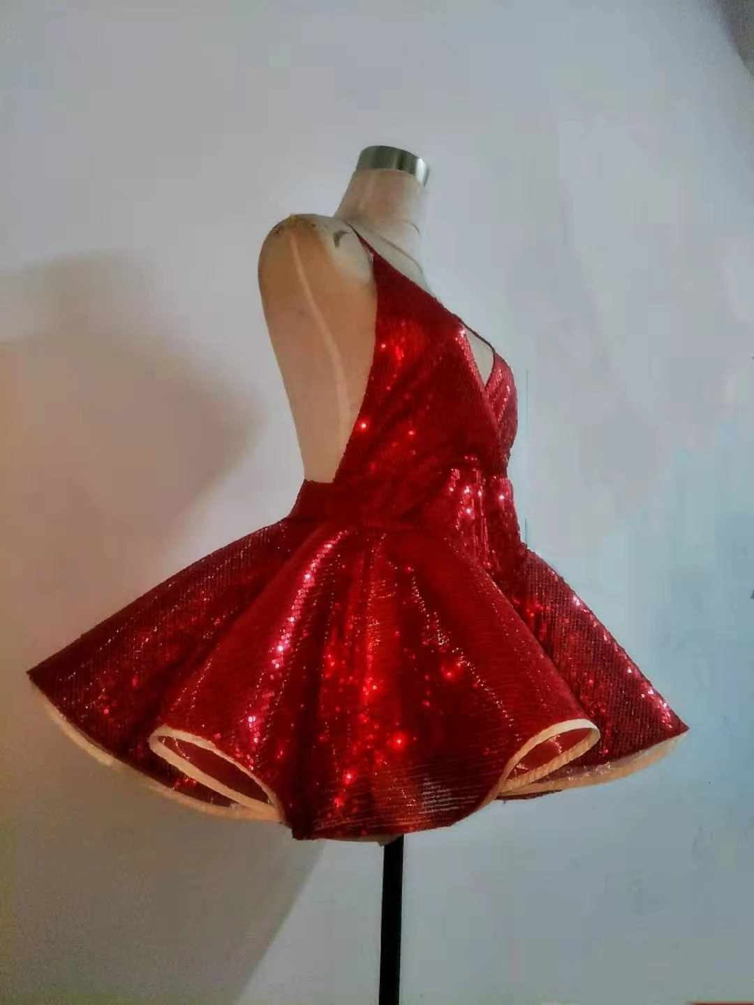 BacklakeGirls Vestito Da Cocktail Donna сексуальное мини-коктейльное платье без рукавов с блестками и открытой спиной