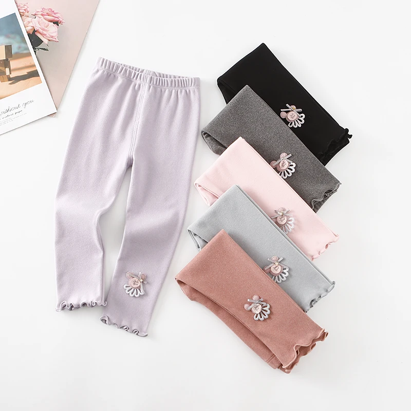 2-6T Girls Leggings Cartoon Pattern Princess Legging Trousers Skinny Pants For Baby Girls Spring Autumn Children Pants