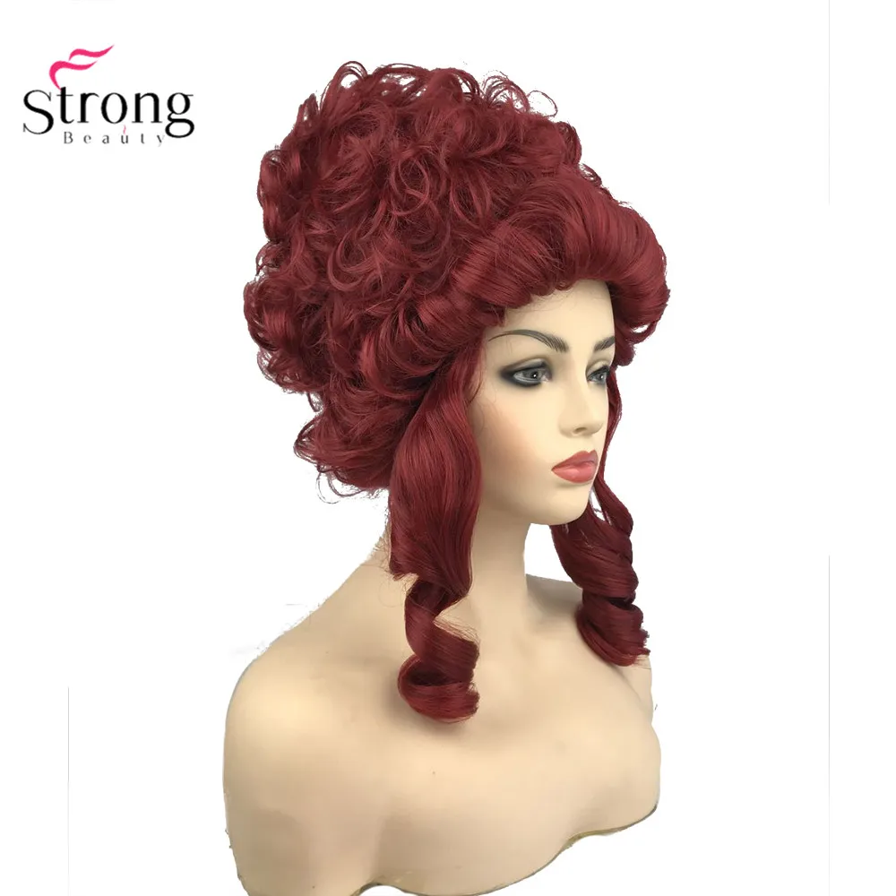 StrongBeauty красный Антуанетт Marie средние вьющиеся волосы принцессы парики для