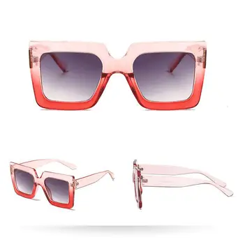 

2019 New Fashion Women Sunglasses Luxury Oversized Square Large Frame Punk Vintage Brand Designer Shades UV400