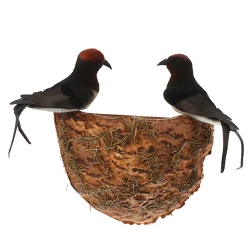 

1 Set Creative Durable Artificial Swallows Bird Nest for Home Tree Shop