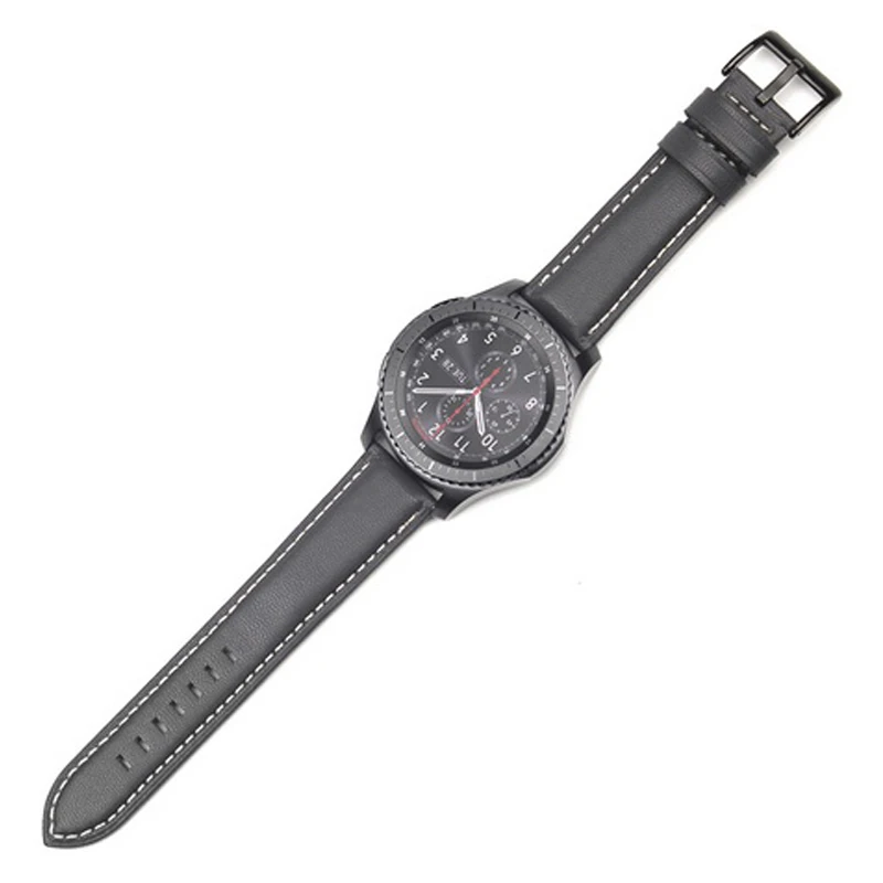 B-gray Gear s4 s3 Frontier ремешок для samsung Galaxy Watch 46 мм 22 мм кожаный браслет correa huawei часы GT ремешок 46 amazfit bip 47 44 - Цвет ремешка: B-gray