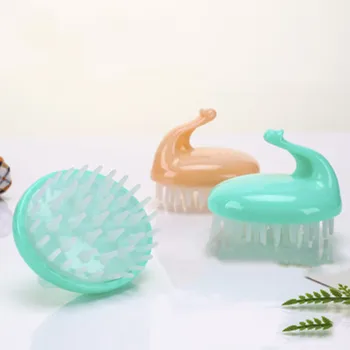 

1PC Spa Massage Hair Brush Silicone Spa Shampoo Brush Shower Bath Comb Hairbrush Props Soft Styling Tool