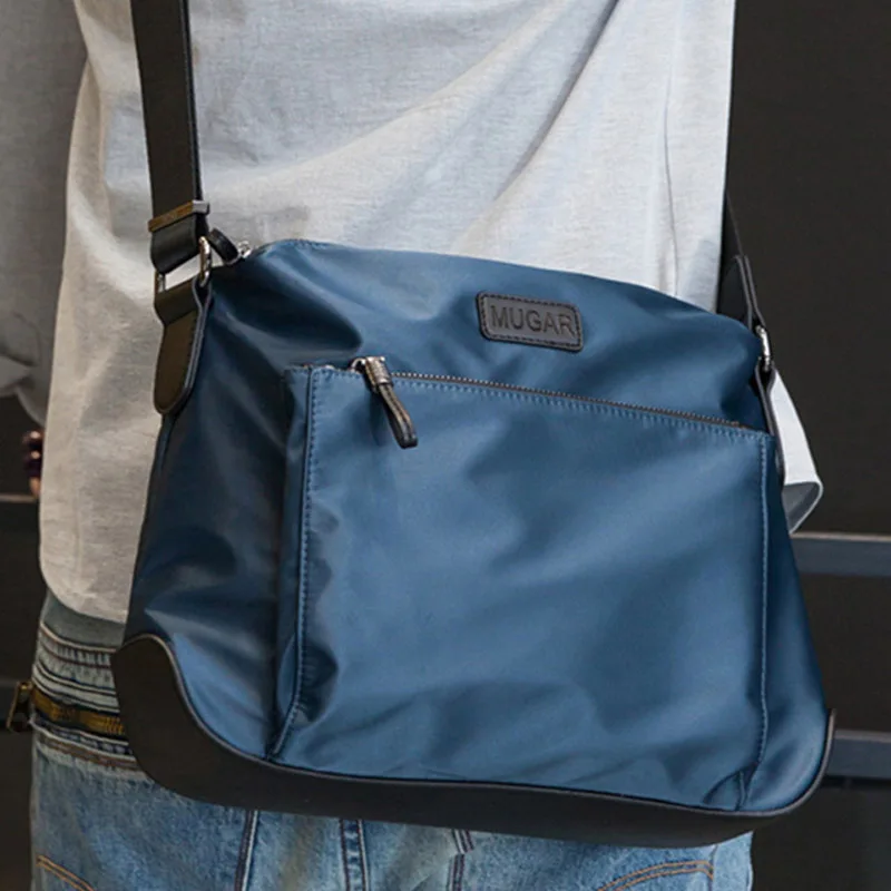 Men's Fashion Nylon Crossbody Bag Multifunctional Male Shoulder Messenger  Bags Large Satchels Business Bolsa Masculina XA292ZC