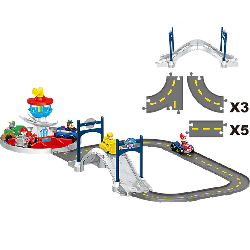 A Paw Patrol автомобиль раздвижная команда большой грузовик игрушка музыка Спасательная команда игрушка Patrulla Canina Juguetes Фигурки игрушки рождественские подарки - Цвет: A
