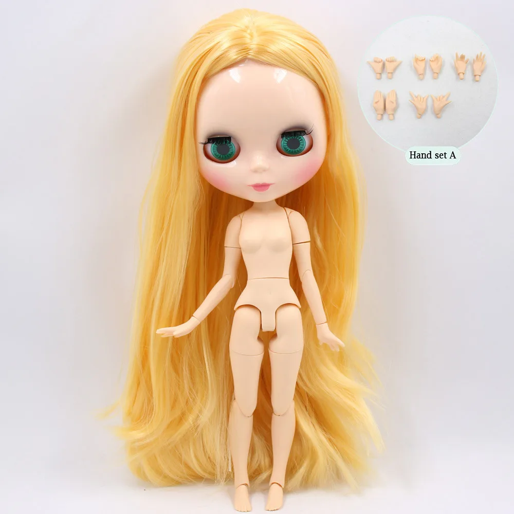 Ледяной обнаженный завод Blyth кукла серии No. BL0658 светлые волосы с натуральным кожным соединением тела Neo BJD - Цвет: like the picture