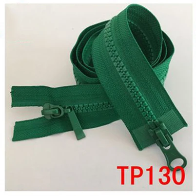 Green Meetee 5 шт. 80 см 5# Многоцветный резиновый двойной открытый хвост молния Сделай Сам пуховик Домашний текстиль Одежда ручная вышивка двойная голова молния - Цвет: Green