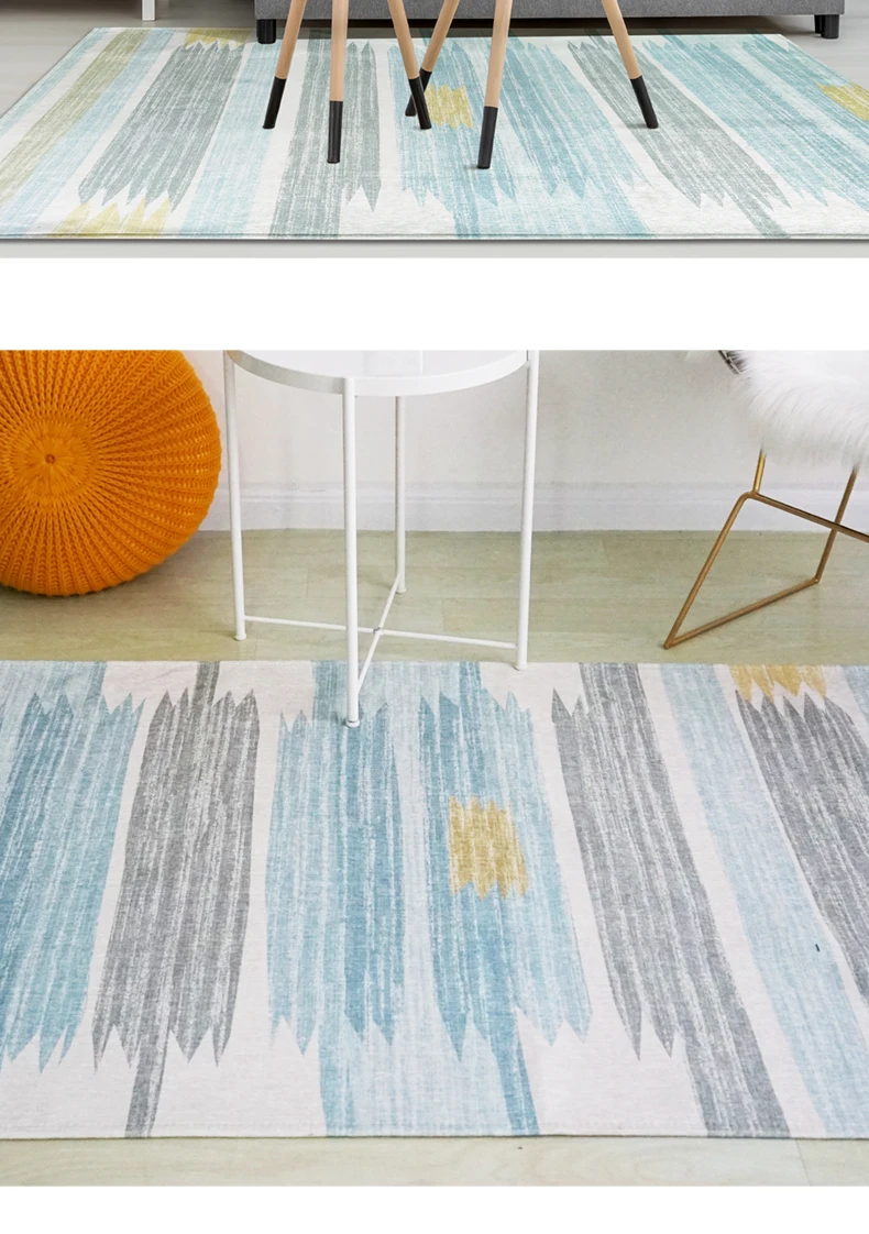 Ковер в скандинавскую полоску Геометрическая гостиная диван спальня нескользящий декоративный прямоугольный коврик