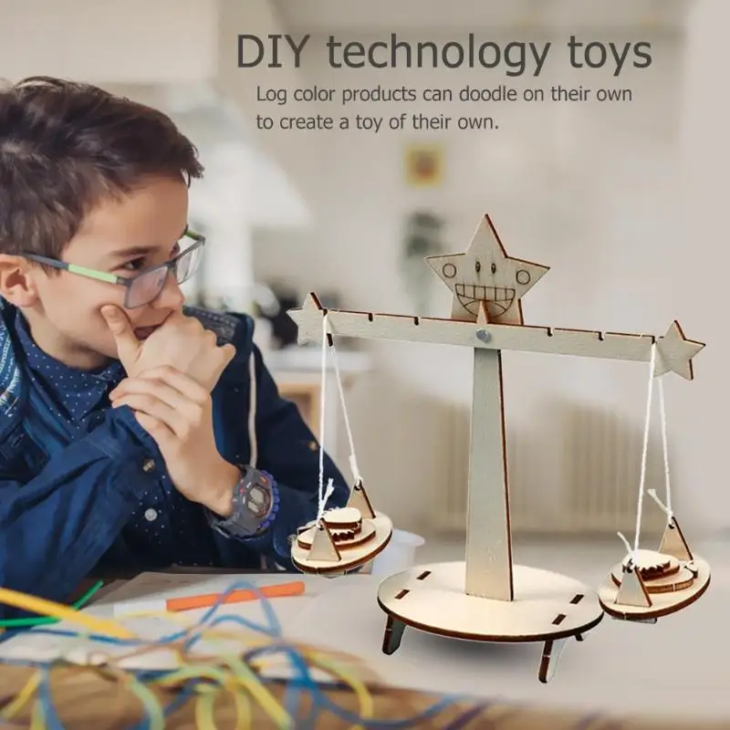 Деревянные весы гладкий внешний вид превосходное мастерство DIY научная игрушка Детские развивающие игрушки для детей подарок