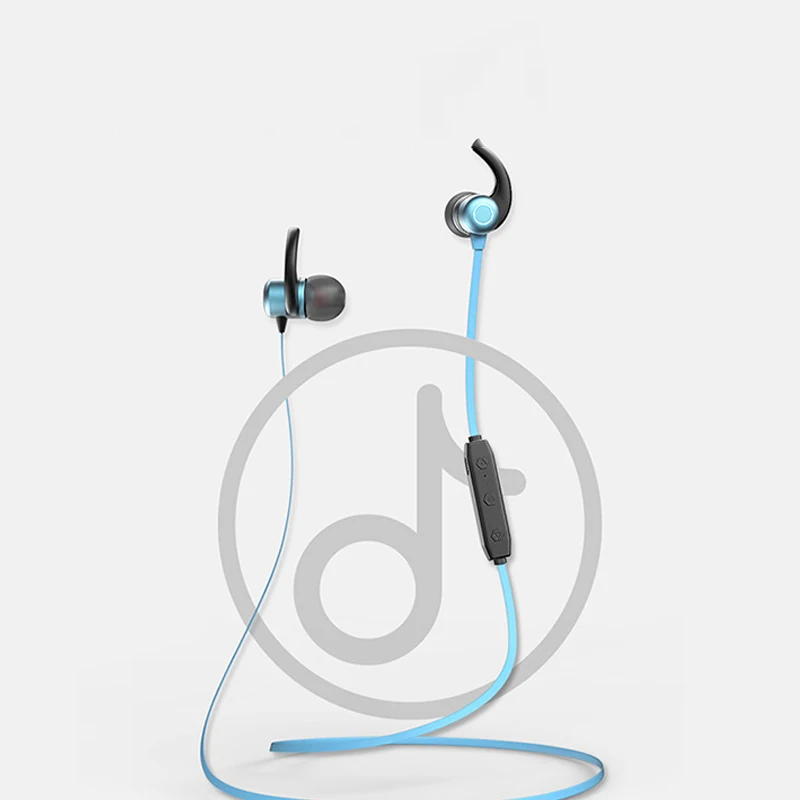 Беспроводная Спортивная bluetooth-гарнитура для бега в ухо, затычка для ушей на шею для Apple, Android, магнитная присоска, шумоподавление