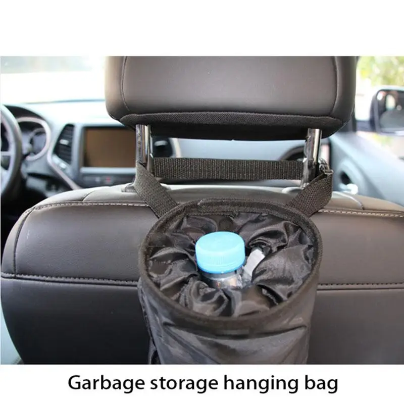 

Car Trash Bin Portable Garbage Storage Hanging Bag For Jeep Renegade wrangler Audi a3 a4 b6 b8 Kia rio ceed Accessories