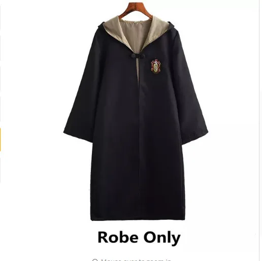 Hufflepuff Ravenclaw косплей на Гриффиндор Hufflepuff костюм Слизерин Поттер халат плащ с галстуком шарф Поттер Костюм - Цвет: Hufflepuff