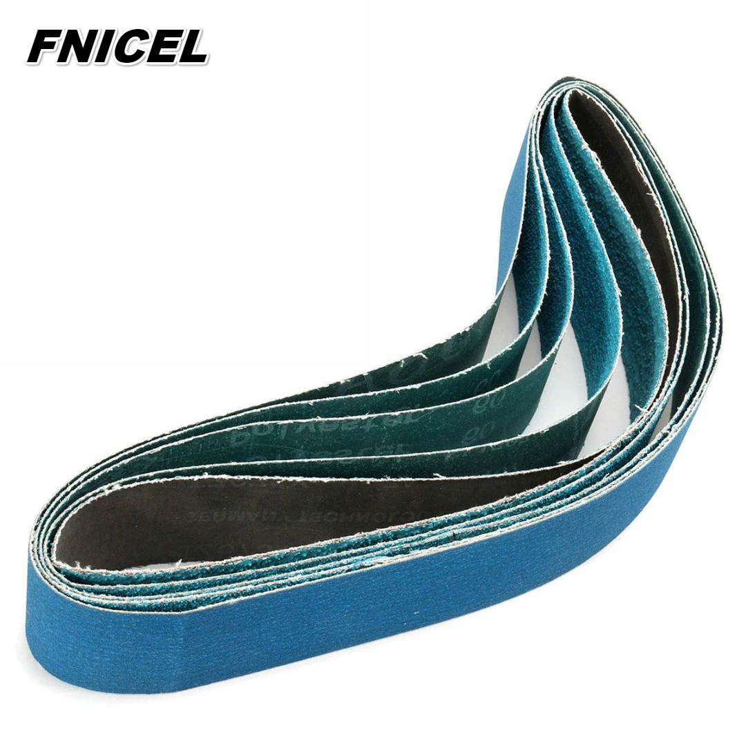 5pcs 915mm*50mm 760mm*40mm Linishing Sanding Belts Blue Zirconium