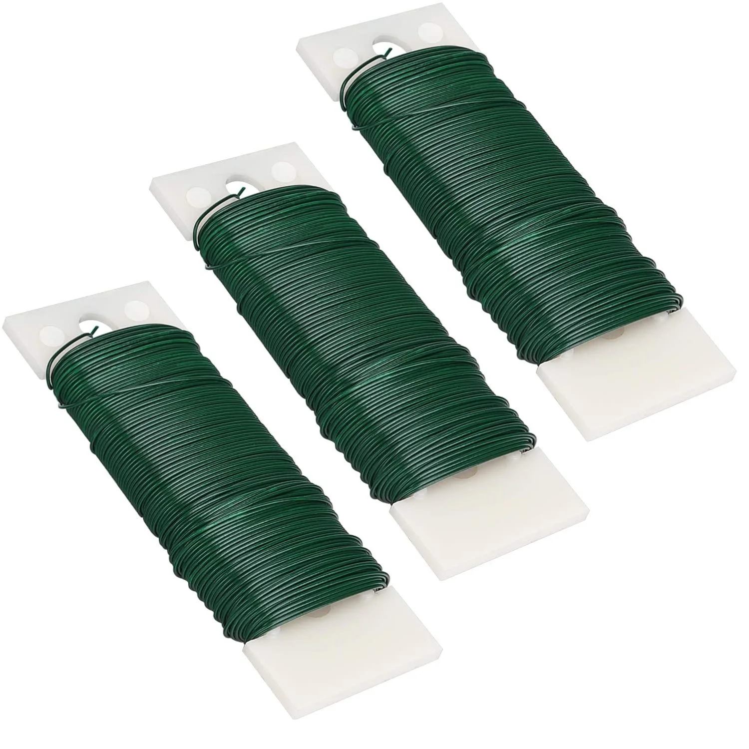 

100Pcs 35M Paddle Wire 22 Gauge Green Floral Wire for Flower Arrangement, Handicrafts, Wreath, Plant Crafts