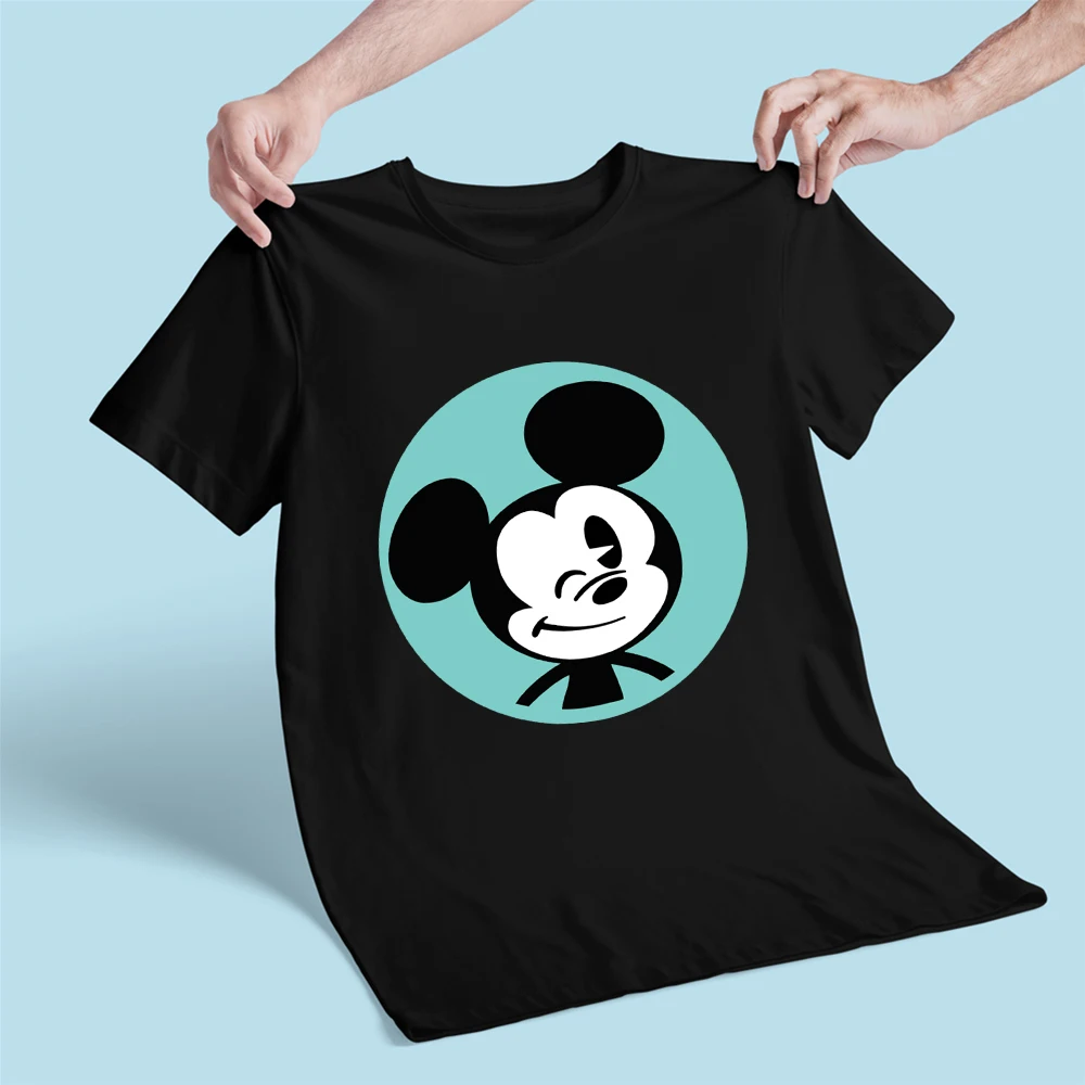 Summer Disney New Family Clothes Black White Casual Style Dropship Fashion Top Adult Unisex Mickey Mouse Head Printing Children matching family outfits