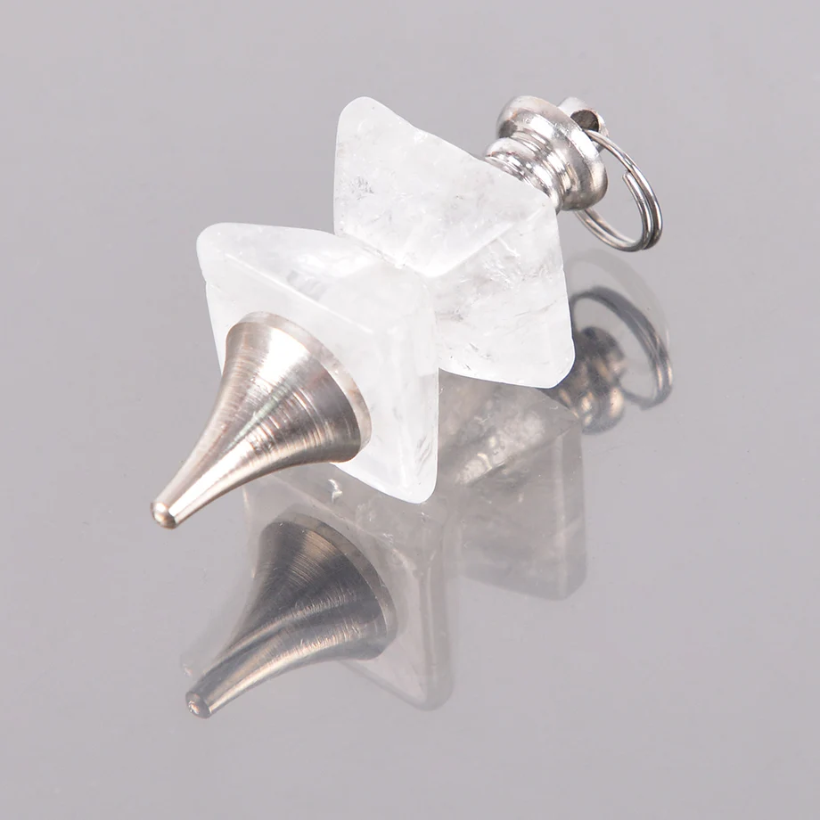 

Natural Stone Swing Dowsing Pendulum Funnel Shaped Symmetry Splice Pyramid Healing Pendant Wicca Pendule for Women Men D679—D685