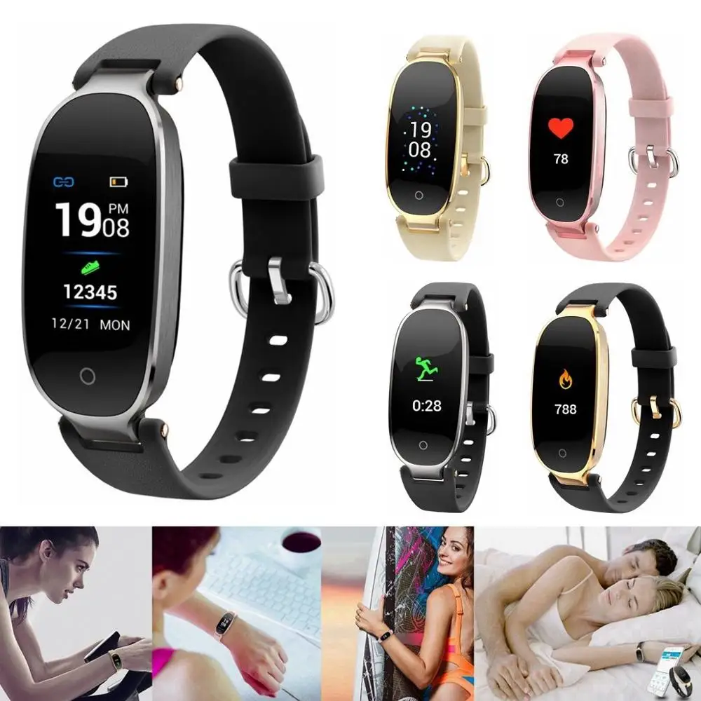 Модный умный браслет для женщин с контролем сердечного ритма водонепроницаемый