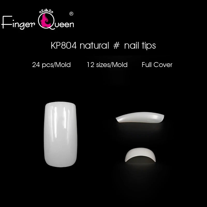 FQ-804-W Finger queen 100 шт+ коробка прозрачные/натуральные/белые ногти искусственные акриловые накладные ногти лак для ногтей Инструменты полностью покрыты поддельные ногти - Цвет: FQ-804-W