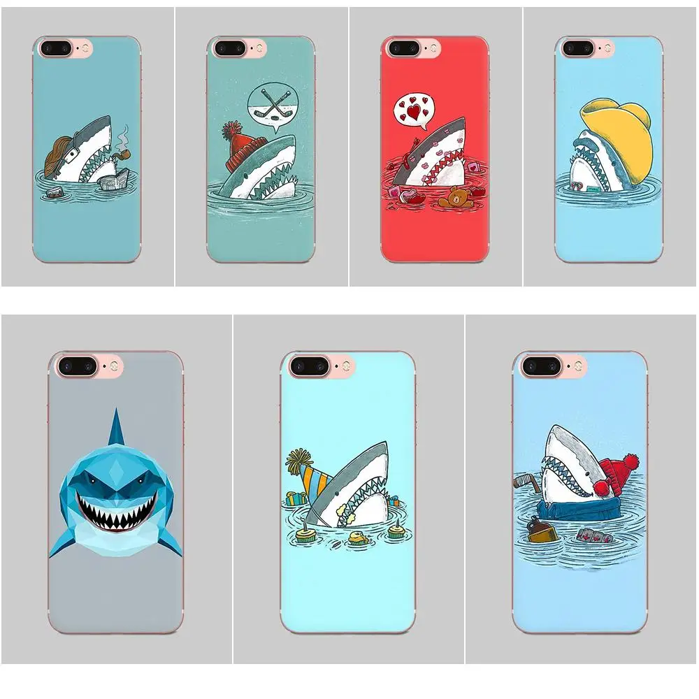 Простые чехлы для телефонов Sony Xperia Z Z1 Z2 Z3 Z4 Z5 compact Mini M2 M4 M5 T3 E3 E5 XA XA1 XZ Premium Animal Shark