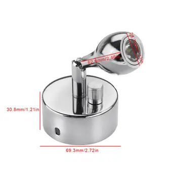 

2pcs 12V Dimmable Adjust LED Reading Spot Light Wall Lamp Caravan Motorhome Car Led Reading Light With Bracket Screw
