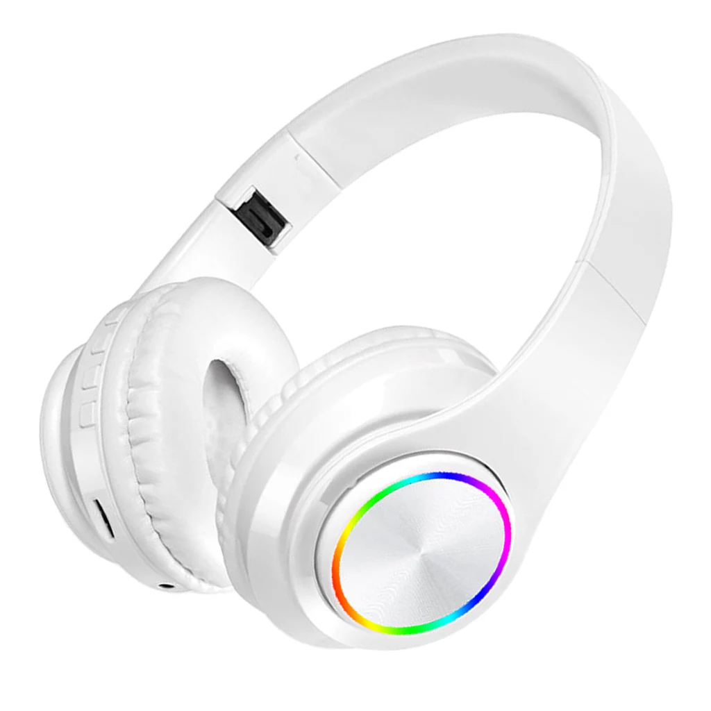 Беспроводная музыкальная игровая гарнитура RGB складные стереонаушники с