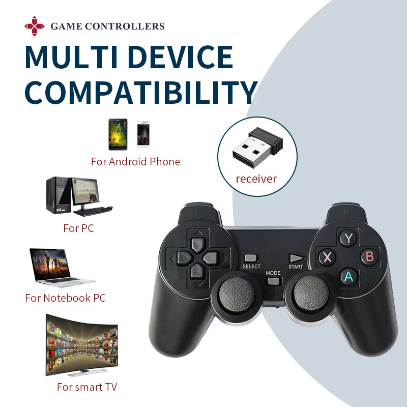 2.4G Wireless Gamepad For PSP / PC / TV Box /Android Phone Game Controller Joystick  For Super Console X Pro RK2020