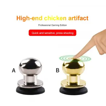 

Game Trigger Controller Sucker Eating Chicken Artifact Small Nipple Touch Metal Button Tablet Phone Game Controller Silver