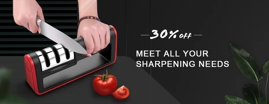 Design Professional Knife Sharpener Stainless Steel Tungsten Non-slip Carbide Ceramic Diamond Sharpening Stone Kitchen Tools