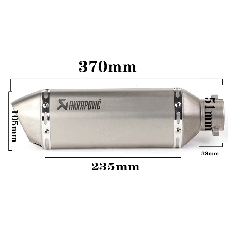 Универсальный 51 мм мотоцикл Akrapovic выхлопная труба с глушителем мото велосипедный горшок Escape для Yamaha Honda KTM Kawasaki Ducati Slip-on