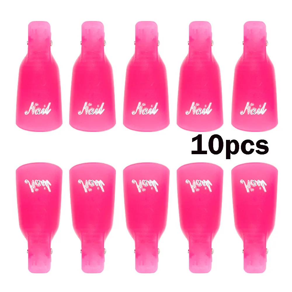 rose 10pcs 10 шт., инструмент для снятия лака для ногтей, инструмент для снятия лака для ногтей, УФ-Гель-лак для снятия лака, напальчники для ногтей, инструменты для маникюра - Color: rose 10pcs