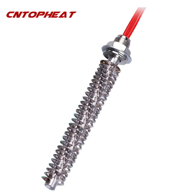 220v Finned Heater Element Stainless Steel Electric Air Heating Element Cartridge Heater 100W/150W/200W/250W/300W