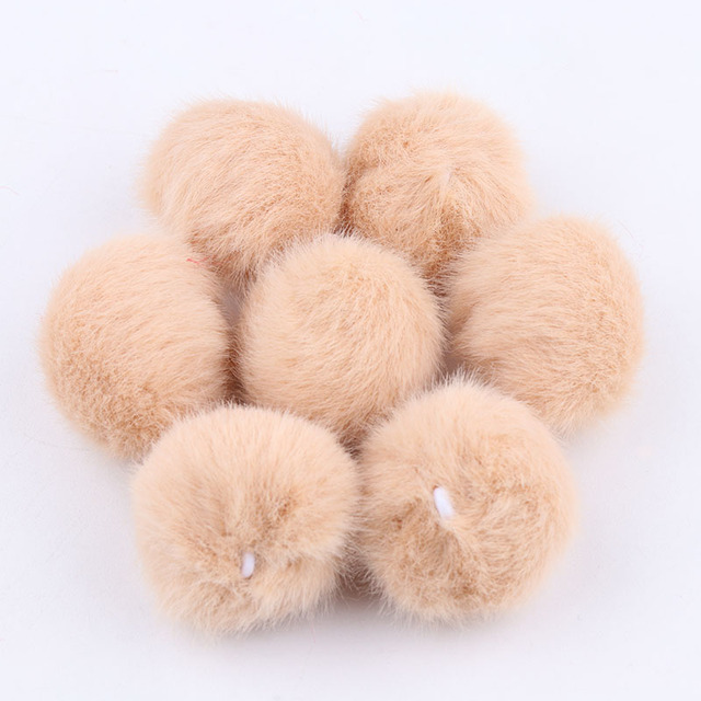 Pom Ball 25mm 35mm Imitation Fur Mink Pompoms 2.5cm 3.5cm Lovely Fluffy Pompon DIY For Garment Scarves Sewing Supplies