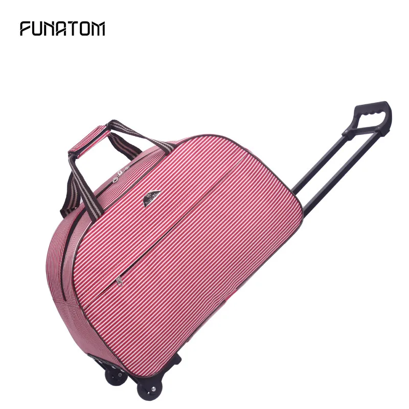 24 ''22'' водонепроницаемый большой емкости Дорожная сумка толстый стиль прокатки чемодан с колесиками багаж для женщин леди мужчин - Цвет: 22 inches