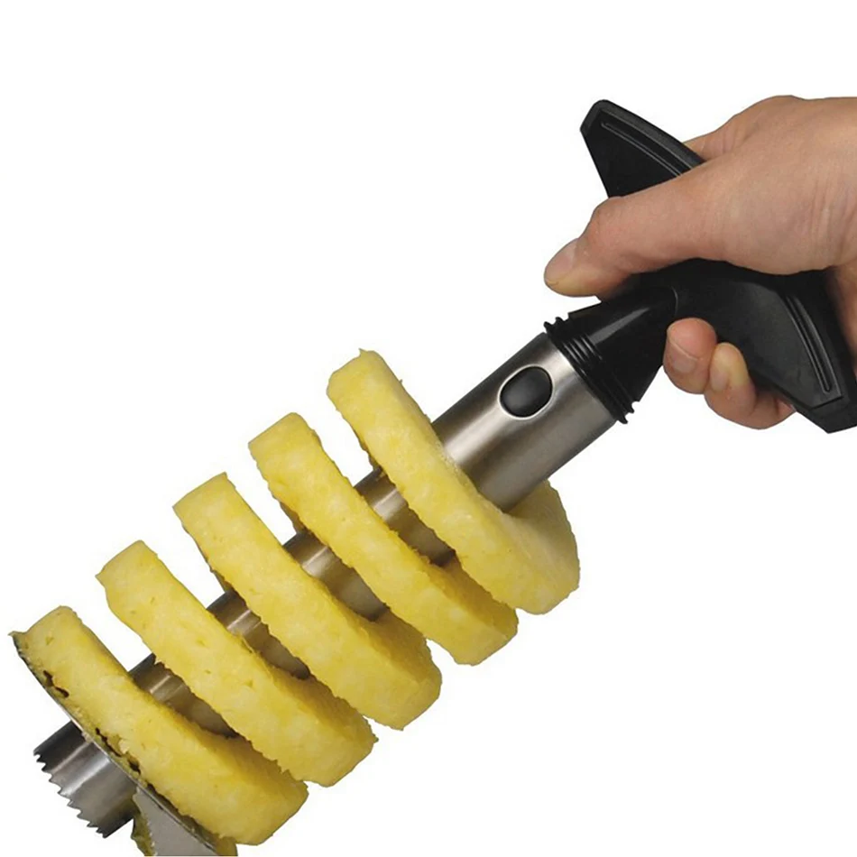 Buen trato Pelador de piña de acero inoxidable, herramienta de cocina y hogar, accesorios para restaurante, 3 colores xXKaW7qOJ