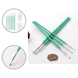 Easy Clean 6Pcs/Set Useful Fabulous Arts Watercolor Paint Brush Nylon Watercolor Paint Brush Anti-crack   for Students