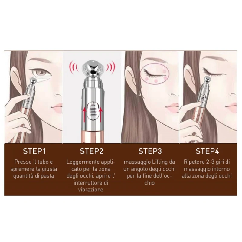 Electric Remove Dark Circles Fine Lines Eye Bags Eye Essence Recommend Massage Eye Cream Pen