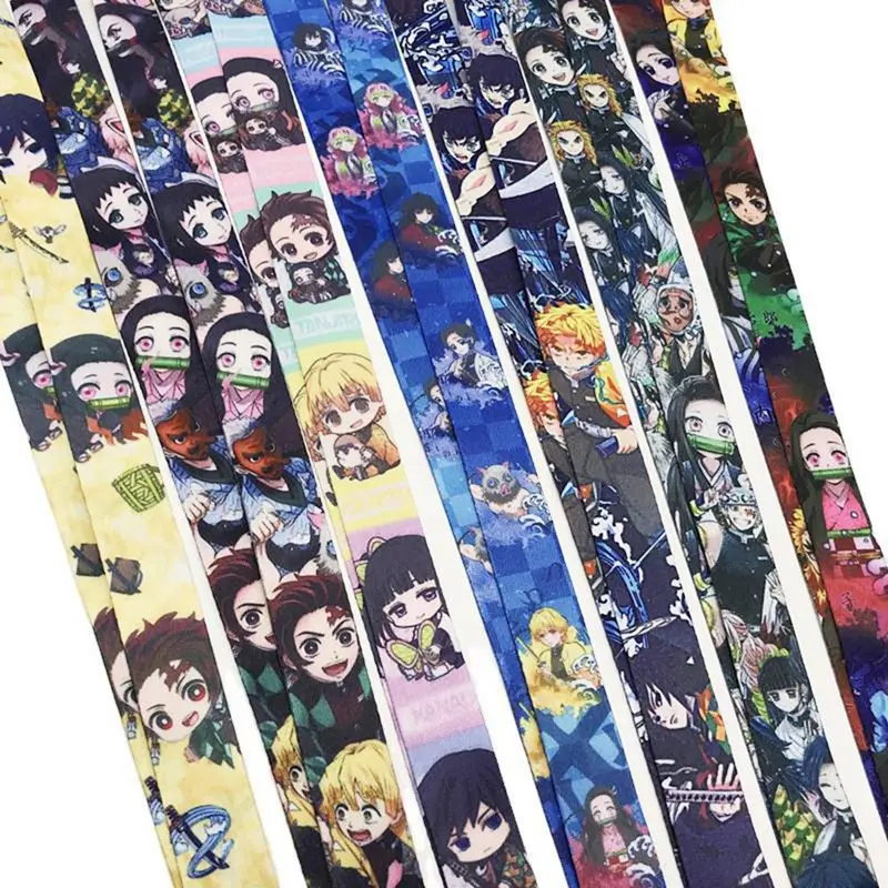 

Mobile Phone Key Chain Cosplay Prop Neck Strap ID Lanyards Anime Demon Slayer: Kimetsu No Yaiba Lanyard Neck Strap Accessories