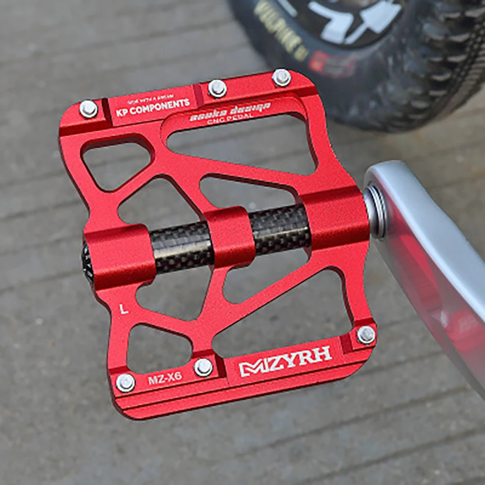 Педали для велосипеда Общего назначенияCNC Алюминиевый сплав pedal carbon волокно три Palin подшипник горного велосипедапедаль, сверхлегкаяАксессуары для велосипеда