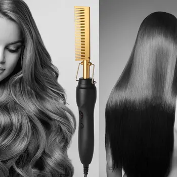 買取 電熱ストレートヘアアイロン髪カーリング鉄カーラードライウエット兼用温度調節可能な Eu プラグ