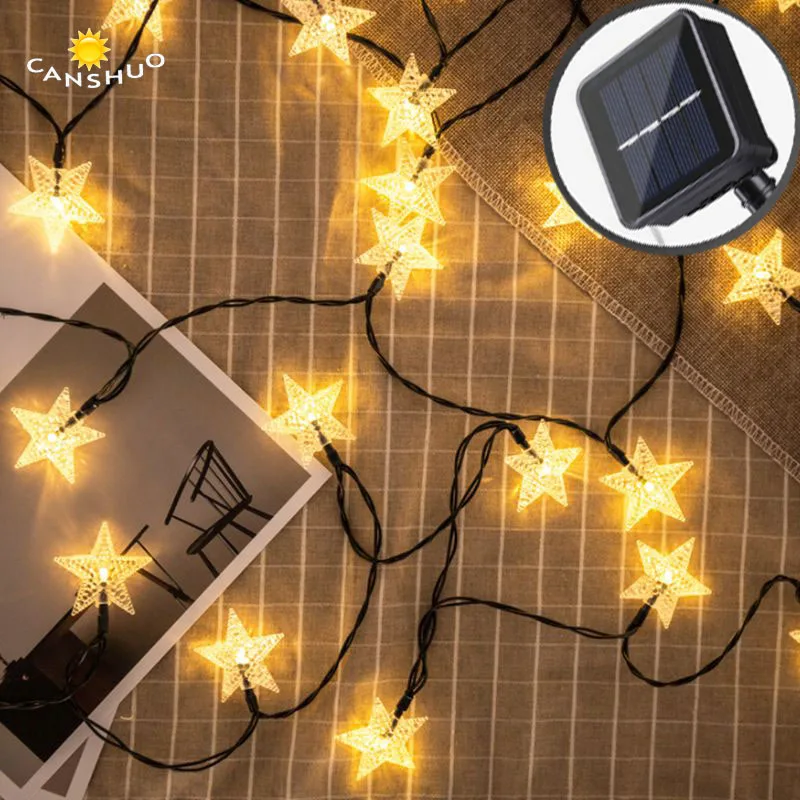 

Solar power Star String Lights 7m 50LEDs Waterproof Patio Fariy Lights Christmas Light for Home Garden Party Decoration Lighting